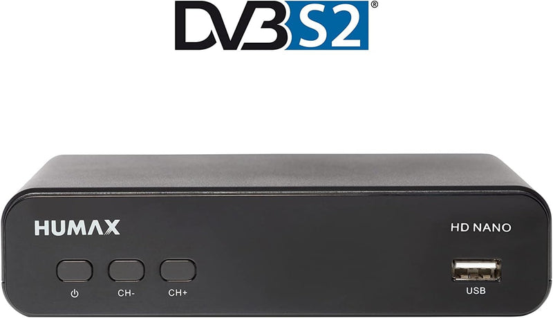 HUMAX HD Nano Digitaler HD Satelliten Receiver mit vorinstallierter Senderliste inkl. HDMI Kabel und