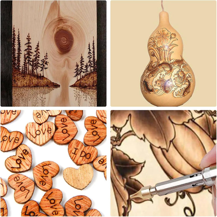 Holzbrennbuchstaben, 56 Stück/Set, Brandmalerei, Holzbrennwerkzeug-Set, Brennspitze, Holzbrennwerkze