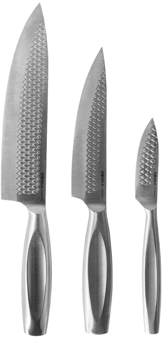 Boska Messerset Monaco+ / 3er-Set/Professionelle Küchenmesser/Edelstahl/Rasiermesserscharf/Ergonomis