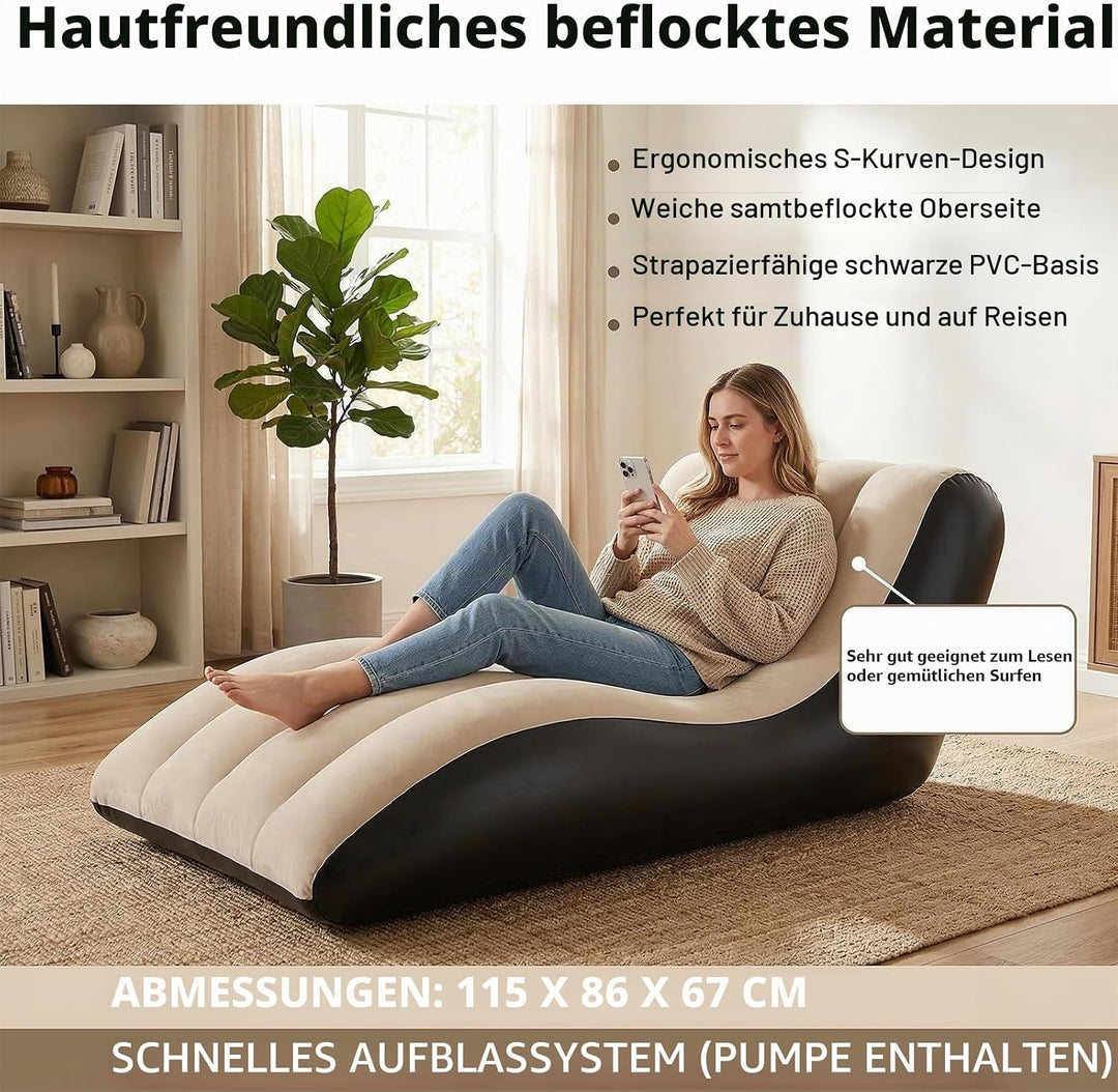 Aufblasbares Sofa, Aufblasbarer Sessel, Wasserdichtes Luftsofa Aufblasbares, Sessel, Sofa und Couch