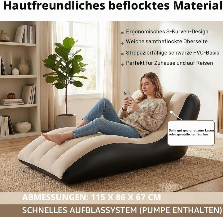 Aufblasbares Sofa, Aufblasbarer Sessel, Wasserdichtes Luftsofa Aufblasbares, Sessel, Sofa und Couch
