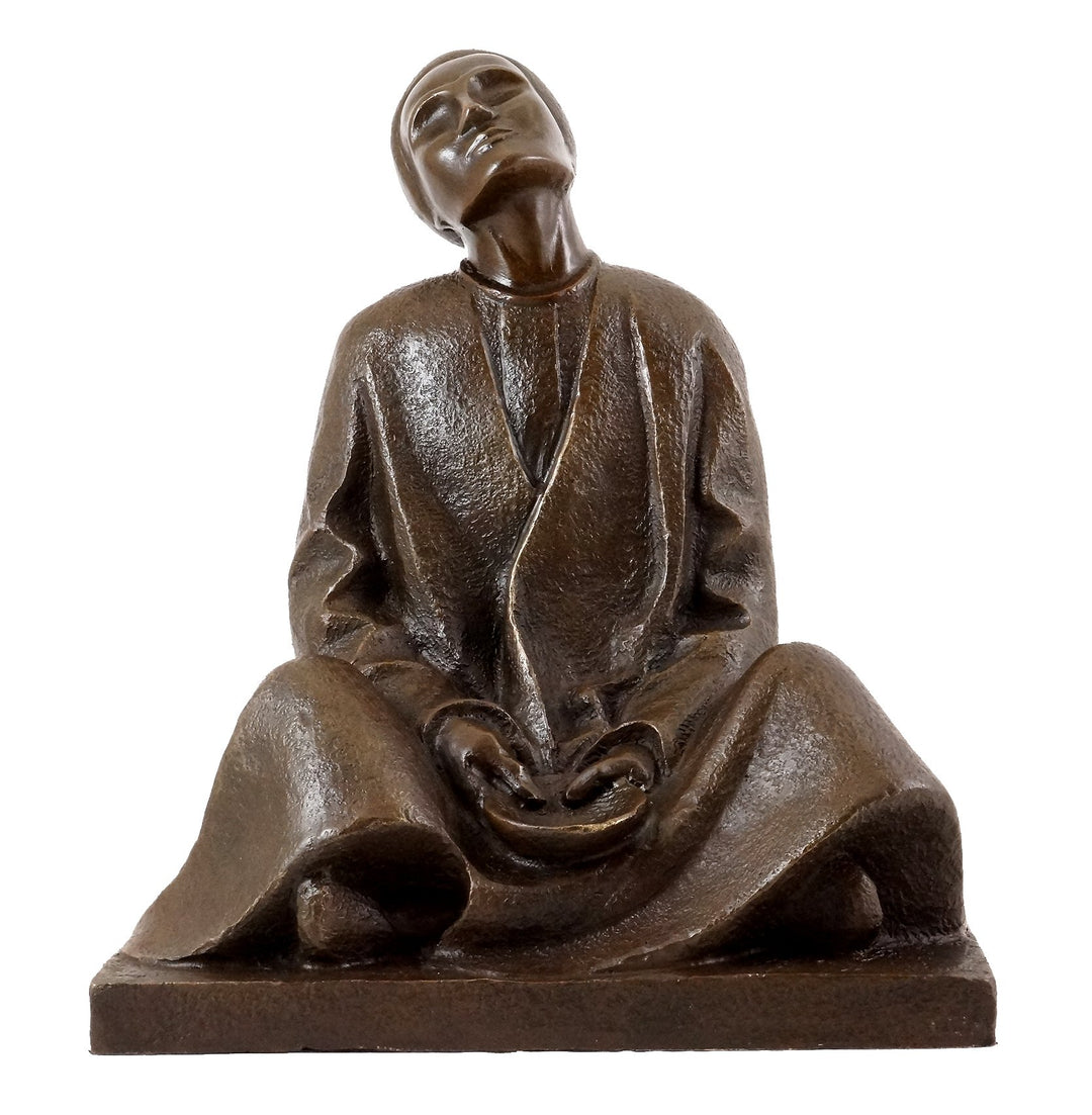 Kunst & Ambiente - Bronzeskulptur - Blinder Bettler (1906) - signiert - Ernst Barlach Bronzefigur -
