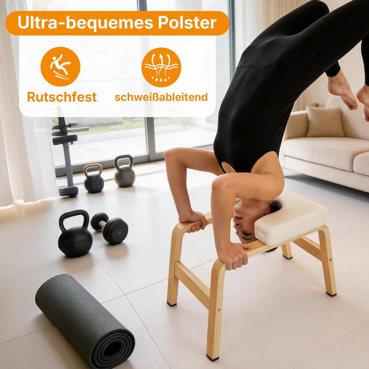 AKOZLIN Yoga Kopfstandhocker Hochwertiger Yoga Hocker inkl,150 kg 6,3 cm Dicke, wasserdichte Polster