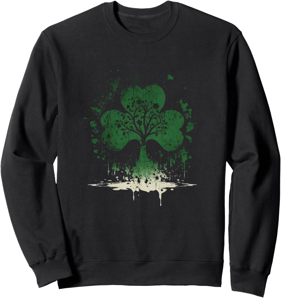 St. Patricks Day Kleeblatt Kunst Sweatshirt