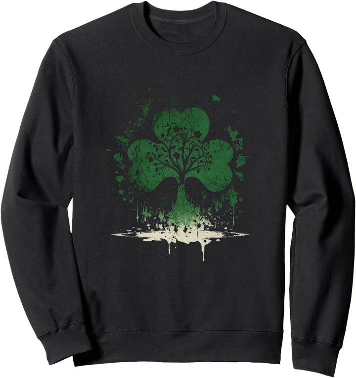 St. Patricks Day Kleeblatt Kunst Sweatshirt