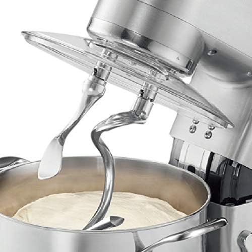 RGV 110290 Pastaprof PL10S Knetmaschine, 10 l, Doppelhaken, 1500 Watt, 6 Geschwindigkeitsstufen, Sil