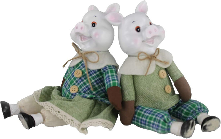GMMH Design Neues Jahres Symbol 2019 Osterhase Paar Osterdeko Ostern Dekoration Figur (Schwein 25 cm