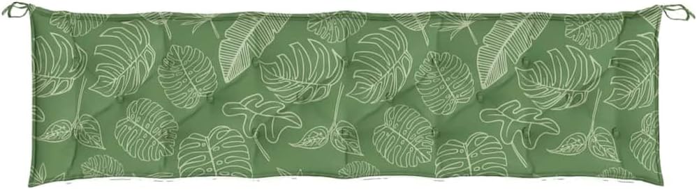 vidaXL Gartenbank-Auflagen 2 STK. Blattmuster 200x50x7 cm Stoff 200 cm Blattmuster, 200 cm Blattmust