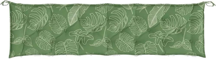 vidaXL Gartenbank-Auflagen 2 STK. Blattmuster 200x50x7 cm Stoff 200 cm Blattmuster, 200 cm Blattmust