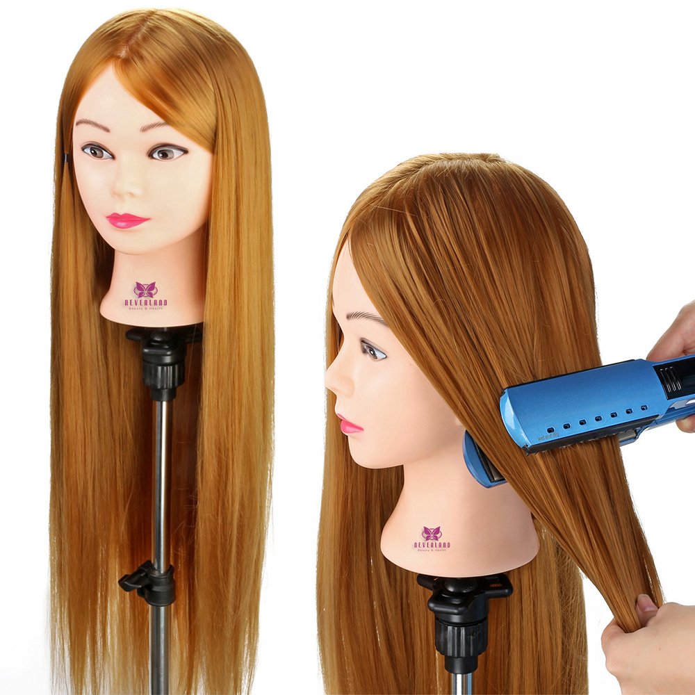 Trainingsk?pfe Neverland 30 Zoll 100% Kunstfaserhaar Friseurpraxis Schaufensterpuppe Mit Klemme 100%