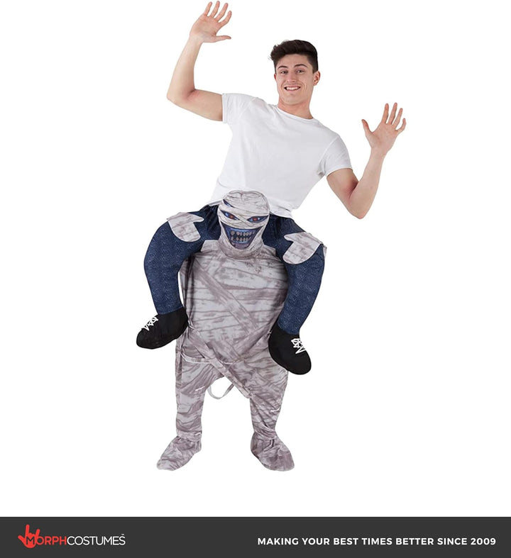 Morph Mumien Huckepack Kostüm für Erwachsene, Halloween Karneval, Damen Herren, Mumie
