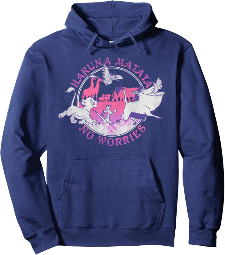 Disney Lion King Hakuna Matata Circle Portrait Logo Pullover Hoodie