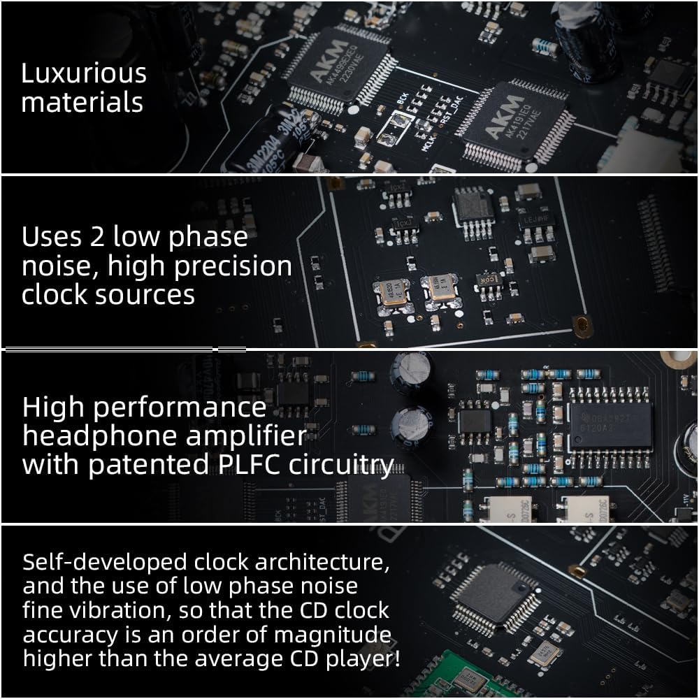 SMSL PL200 MQA-CD-Player Plattenspieler HiFi Lossless AK4499EX Chip Bluetooth Wiedergabe Dekodierung
