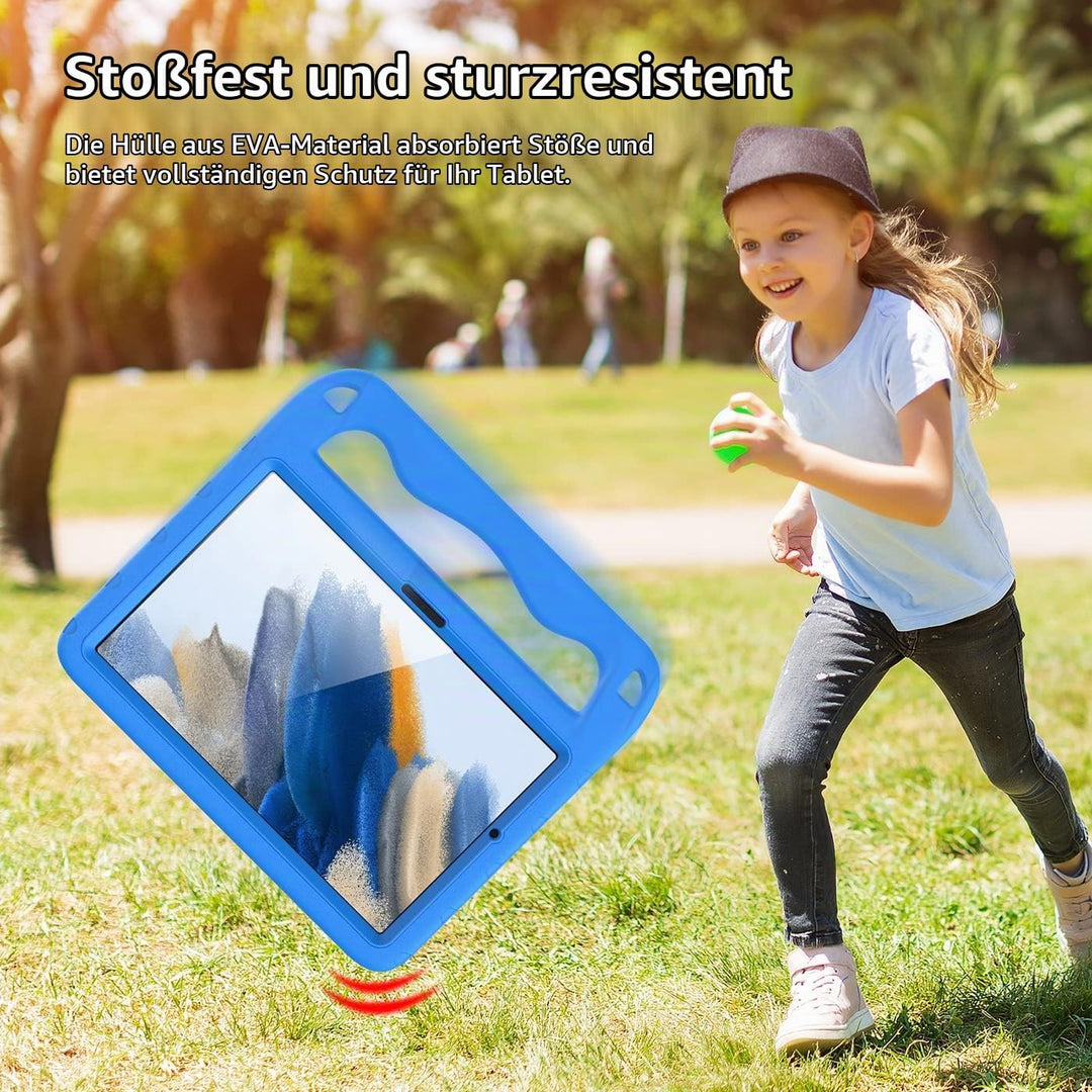 DUZZONA Kinder Hülle für Samsung Galaxy Tab A8 10,5 Zoll 2022 (SM-X200/X205/X207), Mit integriertem
