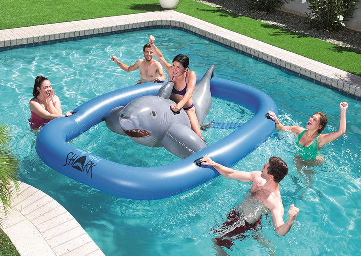Bestway Haifisch 297 x 188 x 71 cm, aufblasbares Schwimmtier mit extra viel Platz