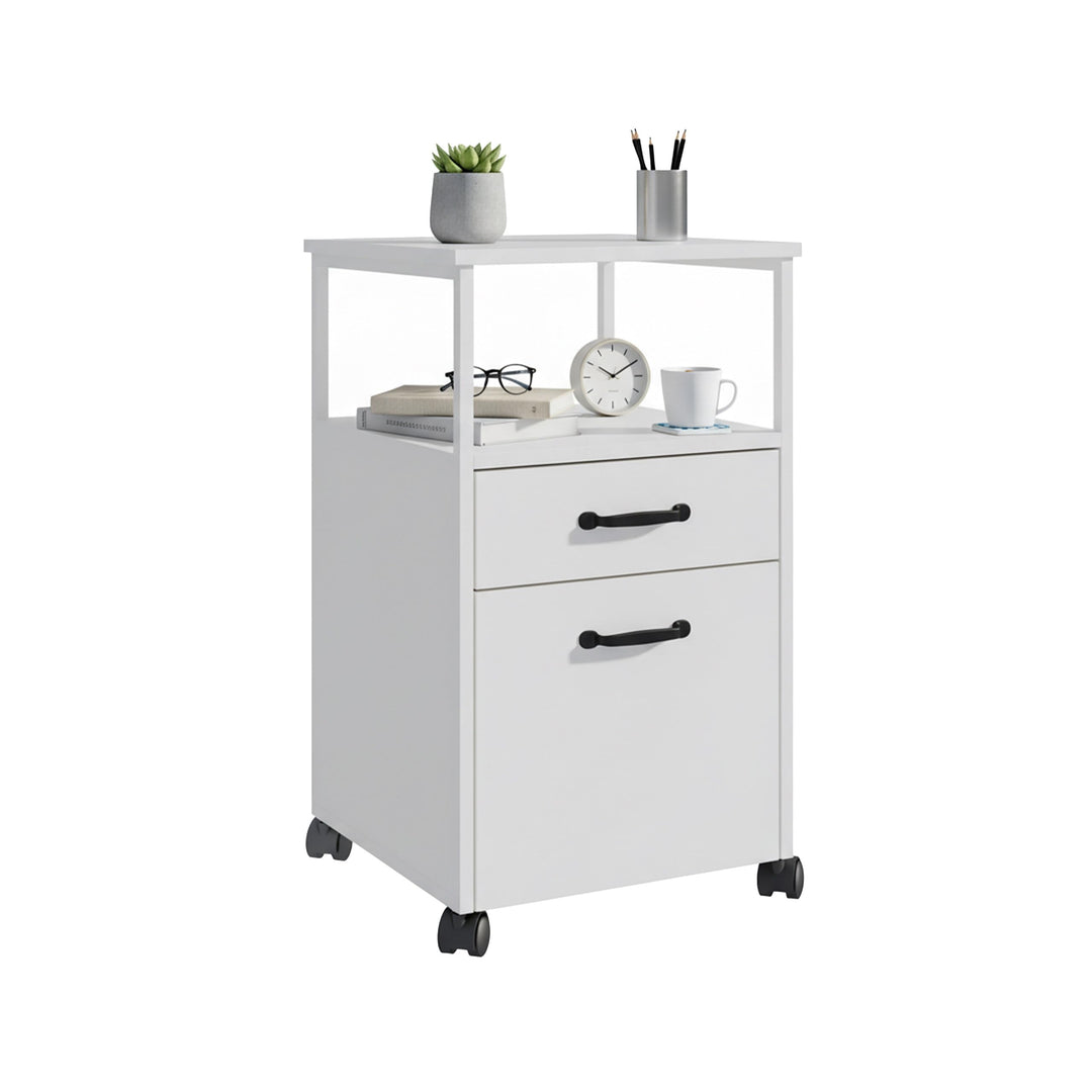 Relaxdays Rollcontainer, 2 Schubladen, Hängeregister, modernes Design, HBT: 66,5 x 42 x 44 cm, Akten