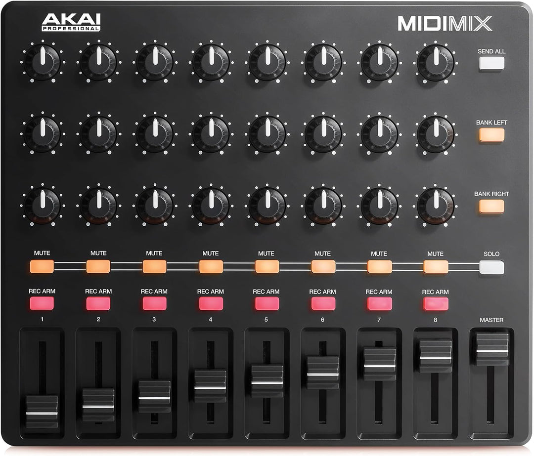 AKAI Professional Midimix - Voll zuweisbarer, portabler MIDI Mixer &amp; DAW Controller Single, Single