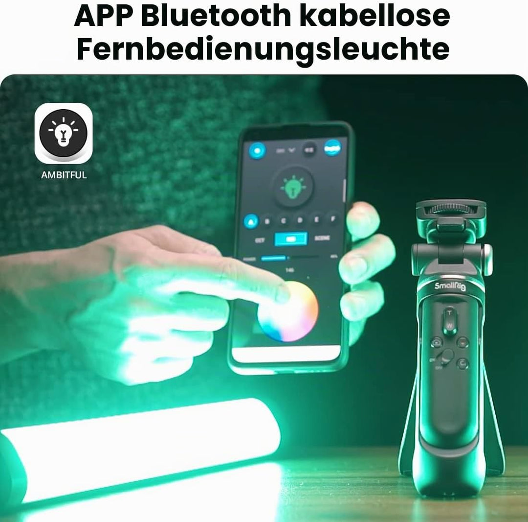 AMBITFUL A2 Vollfarbiges RGB-Röhrenlicht, CRI 95 TLCI 97 Genaue Farbe, 2500K-8500K einstellbar, RGB