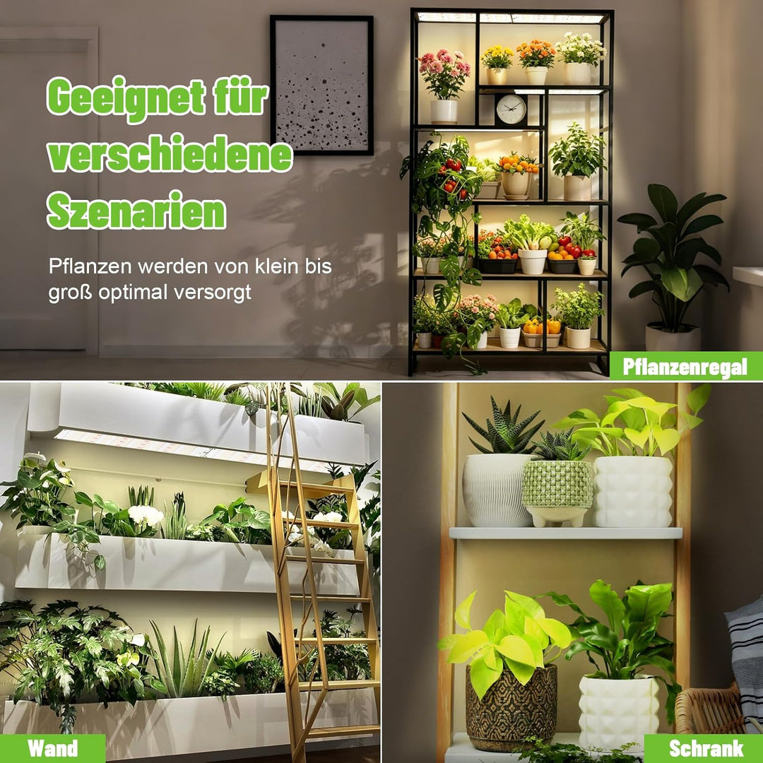 1620 LEDs Pflanzenlampe, LED Vollspektrum, 12 Stück Pflanzenleuchte, Pflanzenlicht Wachsen licht mit