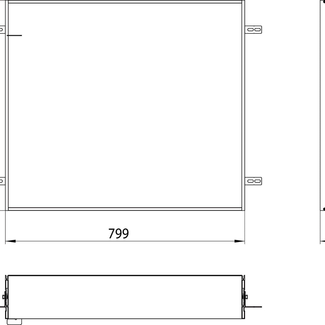 Emco Prime 2 Einbaurahmen für asis Lichtspiegelschrank 80 cm - 949700019