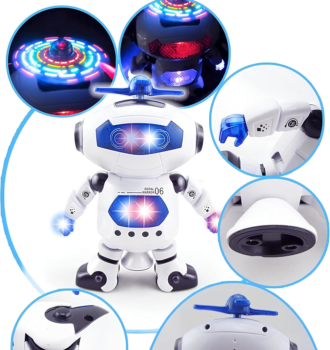 Spielzeugroboter mit Lichtern und Klängen, Tanz spielt und leuchtet Roboter, gehen mit Lichtern und