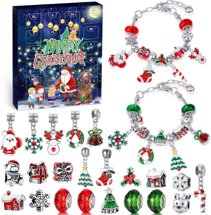 Adventskalender 2025 Kinder Mädchen, Weihnachtskalender Schmuck Basteln Mädchen Geschenke, 24 Bastel