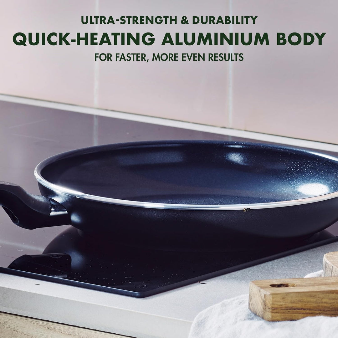 GreenPan Memphis Bratpfanne (24 cm), gesunde keramische Antihaftbeschichtung, PFAS-frei, induktionsg