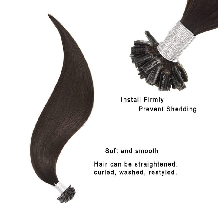 Extensions Echthaar Bondings U Tip Hair Extensions Echthaar Keratin Bondings Echthaar 50 cm Remy Ech