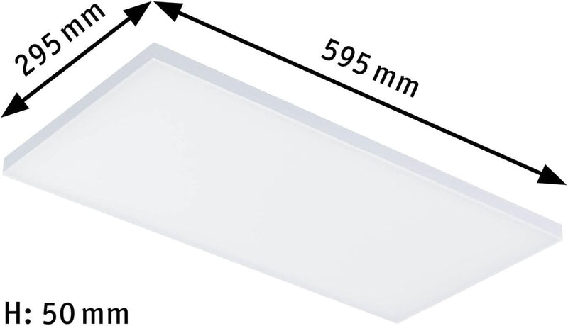 Paulmann 79823 LED Panel Velora eckig incl. 1x26 Watt 3-Step-Dim dimmbar Deckenlampe Weiss matt Lich