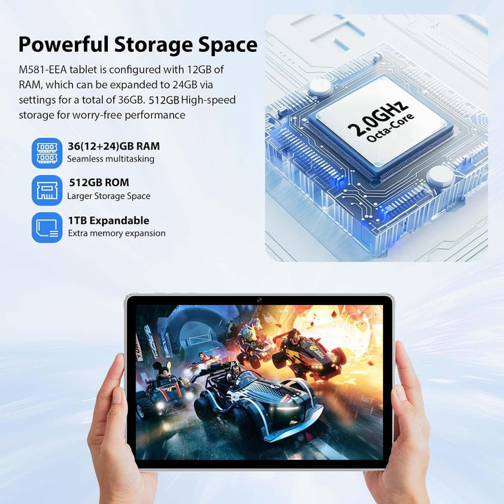 2026 Android 16 Tablet 11 Zoll, 36GB RAM+512GB ROM, SIM 4G &amp; 5G WiFi, Octa Core, 13MP+8MP, 2000 * 12