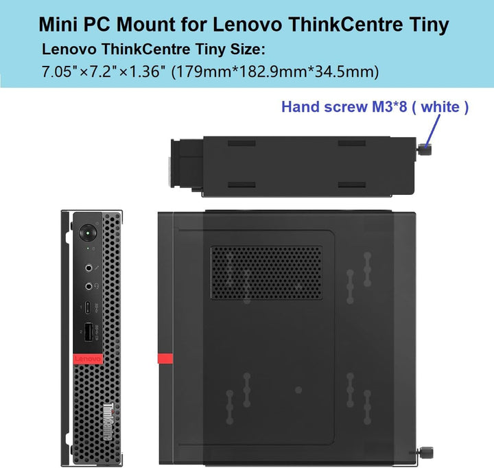 JINGCHENGMEI Wandhalterung für Mini-PC, kompatibel mit Dell OptiPlex Micro-Formfaktorgehäuse, VESA u