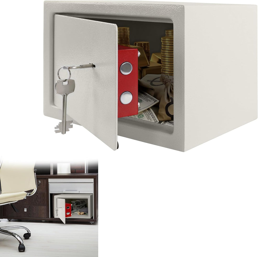 YRHome Möbeltresor Tresor Safe L-31x20x20cm mit 2 Schlüssel-Schloss & Befestigungsschrauben Boden-Wa