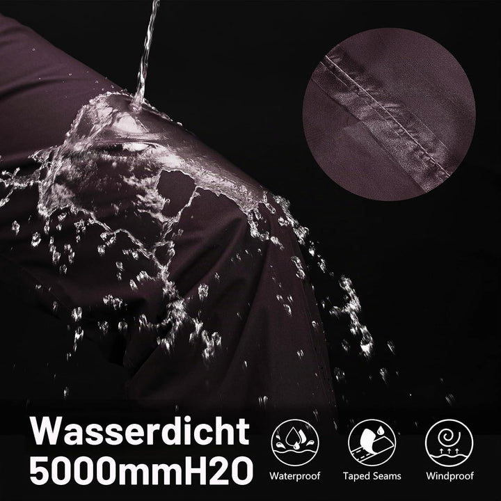 33,000ft Regenhose Damen Wasserdicht Atmungsaktive Fahrrad Überziehhose Leichte Wanderhose Winddicht