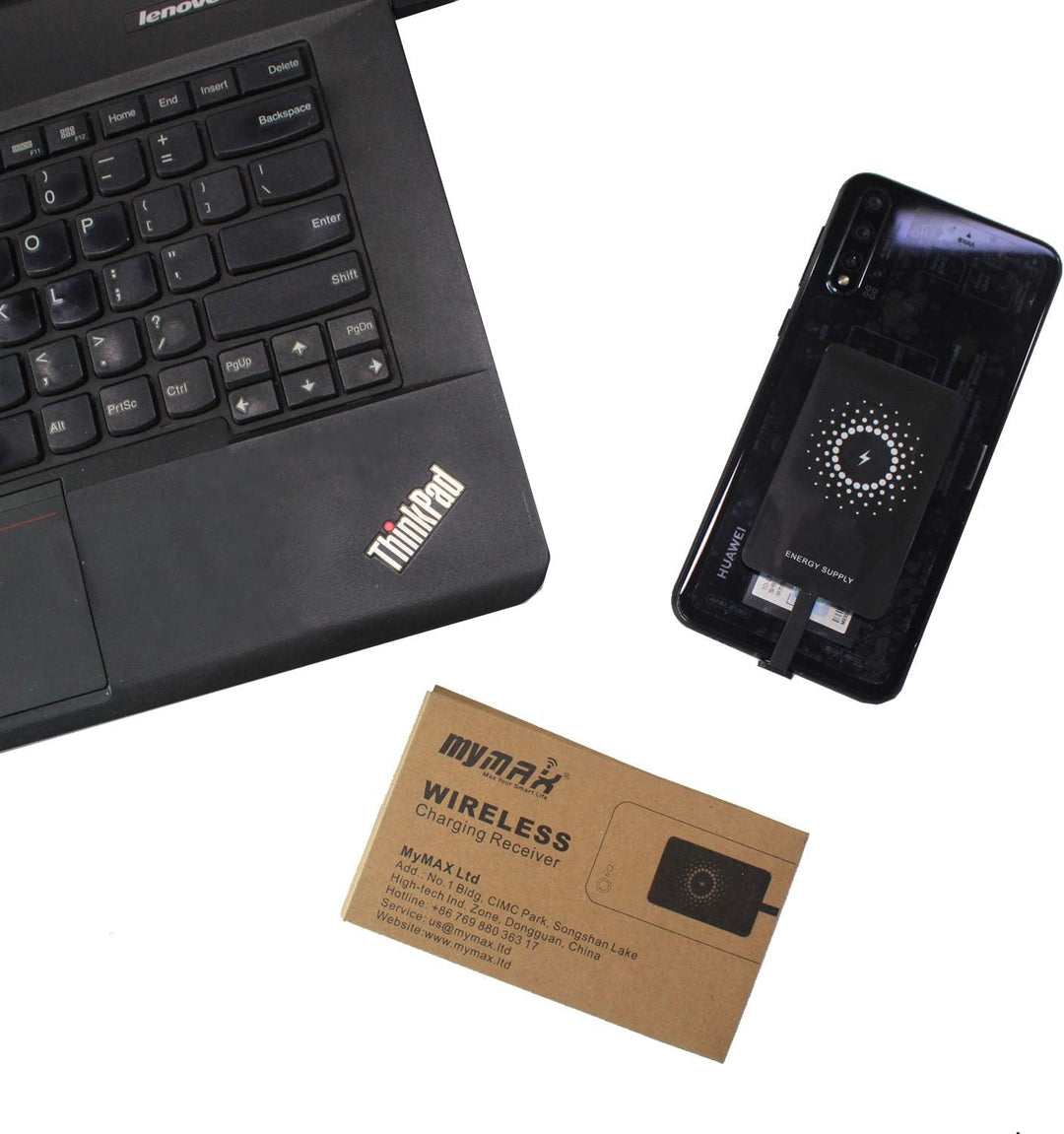 MyMax Superschneller 1300mA Typ C Qi kabelloser Ladeempfänger und Adapter für Google Pixel, Samsung,