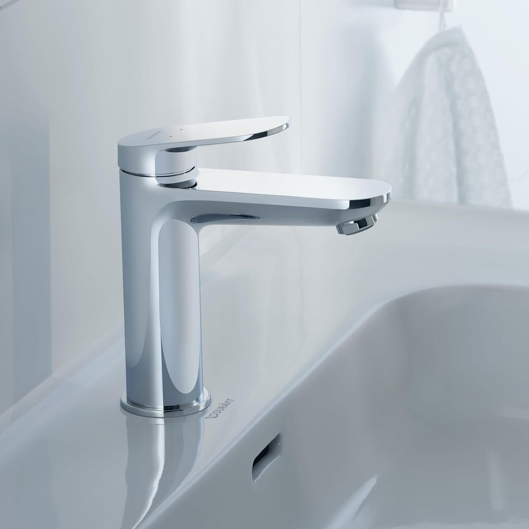 Duravit Wave Waschtischarmatur, Grösse M (Auslauf Höhe 111 mm), Wasserhahn Bad, Armatur Waschbecken,