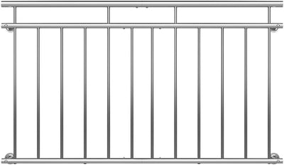 MONZANA® Französischer Balkon Edelstahl Pflegeleicht 90x156cm 12 Füllstäbe Balkongeländer Terrasseng