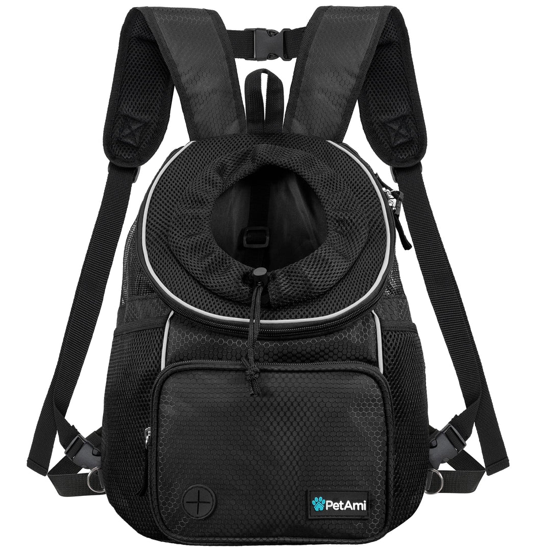 PetAmi Hundetragetasche vorne, Verstellbarer Rucksack für Hunde, Haustier, Katzen, Brusttasche, belü