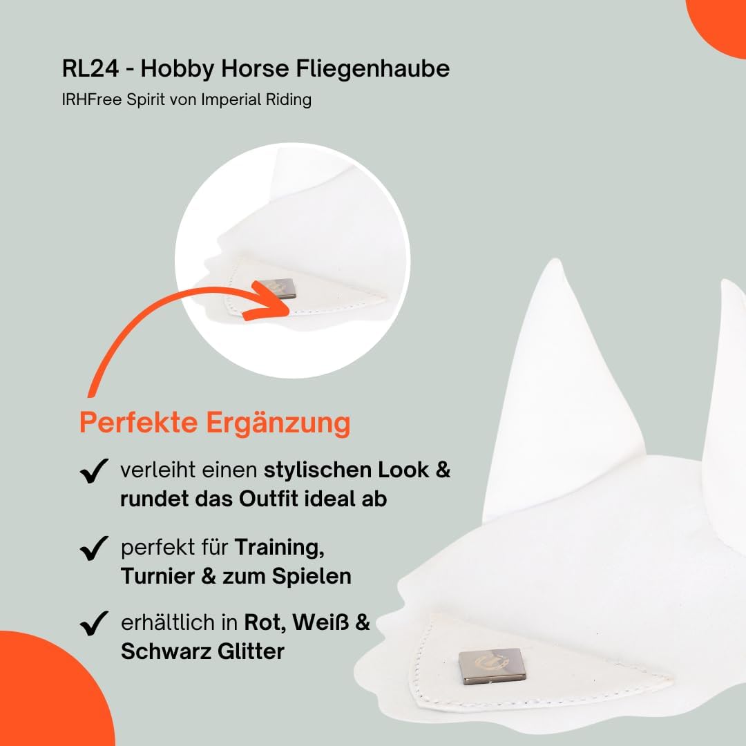 RL24 - Hobby Horse Fliegenhaube IRHFree Spirit von Imperial Riding – Spielzeug Haube zum Aufsetzen a