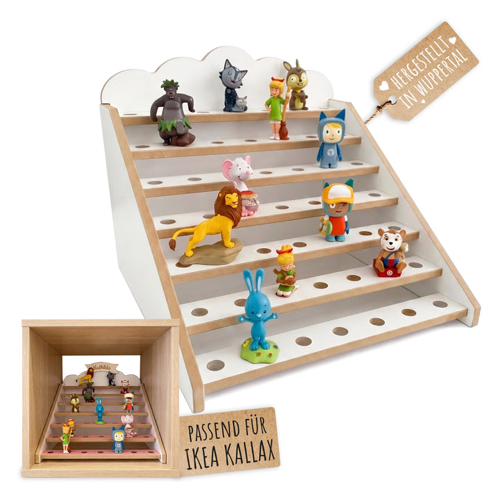 Tonie Regal für IKEA KALLAX – magnetisches Tonieregal für ca. 50 Toniefiguren Alpenweiss Nur für Ton