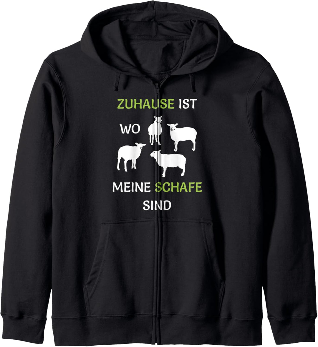 Zuhause ist wo meine Schafe sind Schaf Landwirt Kapuzenjacke