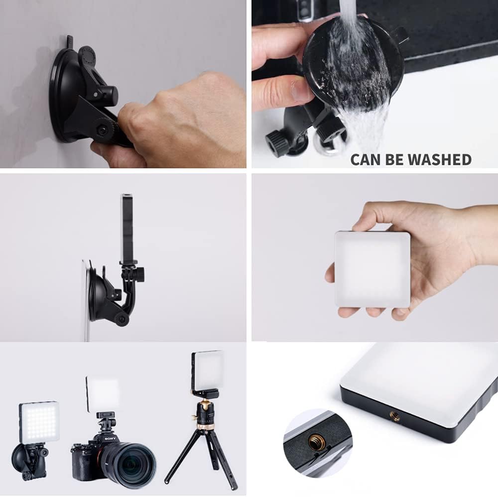 K&F Concept Touch Sensor-Licht Leuchten Kamera-Videoleuchte Dimmfähige Beleuchtung + 4 FLeuchten Fil