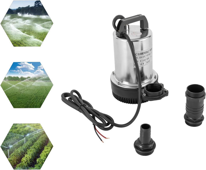 12V 160W Tauchpumpe Wasserpumpe 50L/min Hauswasserwerk Wasserpumpe Hochdruck Müllpumpe Edelstahl Jet