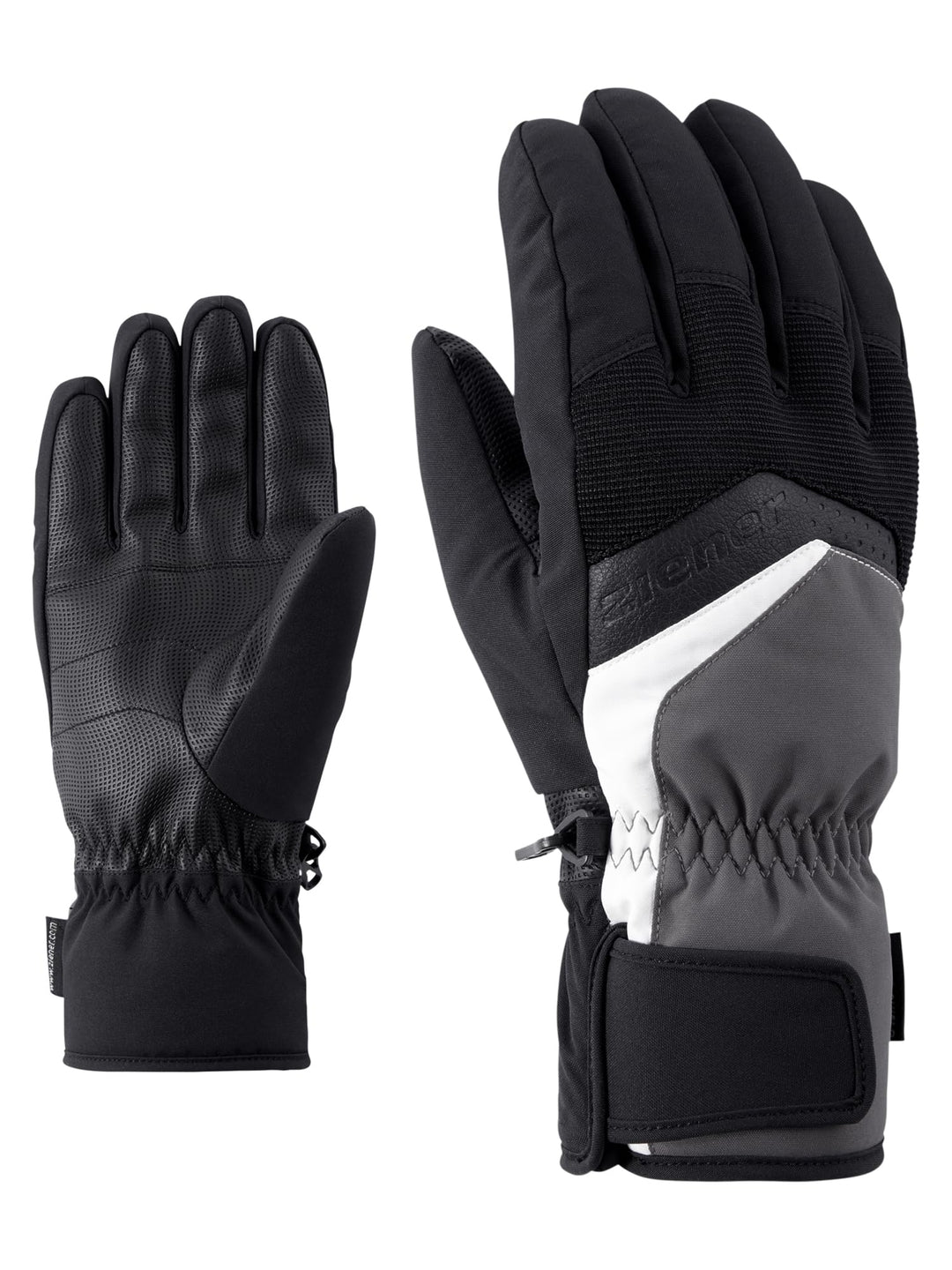 Ziener Herren Gabino Ski-Handschuhe/Wintersport |warm, Atmungsaktiv grau (magnet) 6.5, grau (magnet)