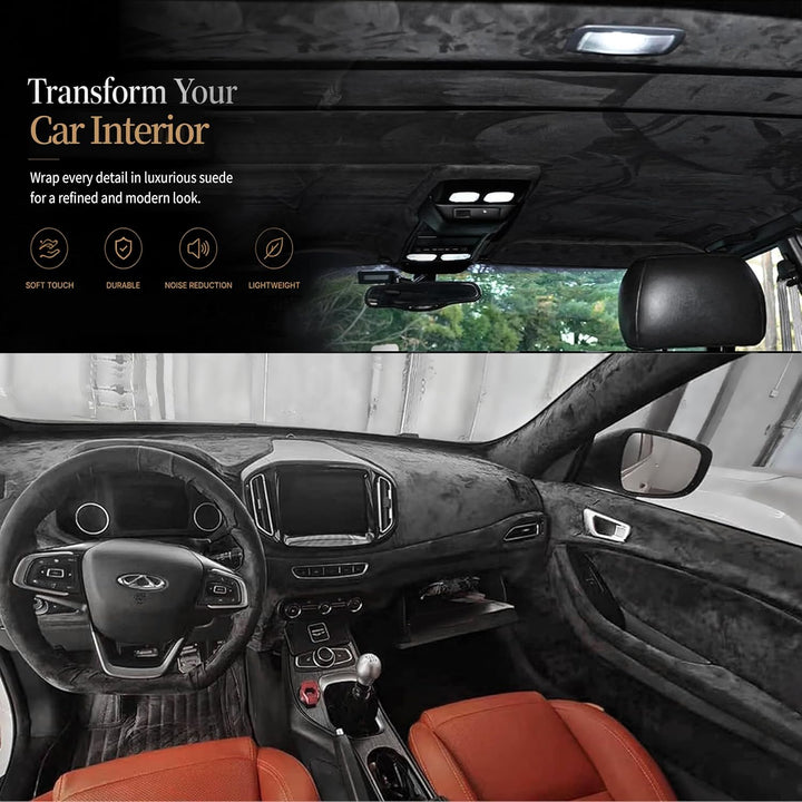 Mikrofaserstoff Selbstklebend für Cockpit,Wildleder Optik Kunstleder,Kunstleder Wildleder Optik Stre