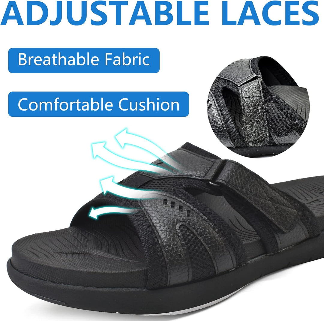 COFACE Herren Sport Recovery Sandalen Plantar Fasciitis weiche Polsterung leichtes Gewicht Bogen Unt