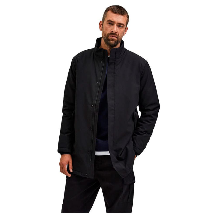 Selected Homme male Wattierte Jacke High Neck S Schwarz, S Schwarz