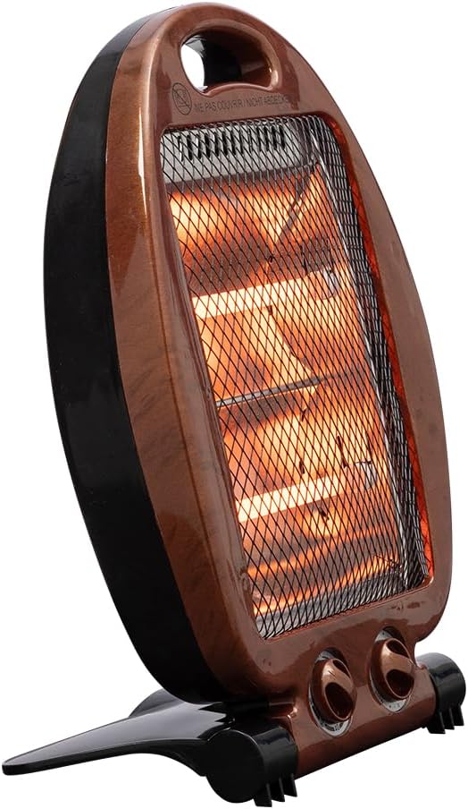 Infrarot-Heizstrahler 400/800 W – geräuschlos, schnelle Tiefenwärme, Timer, klappbar, sicher, für Zu