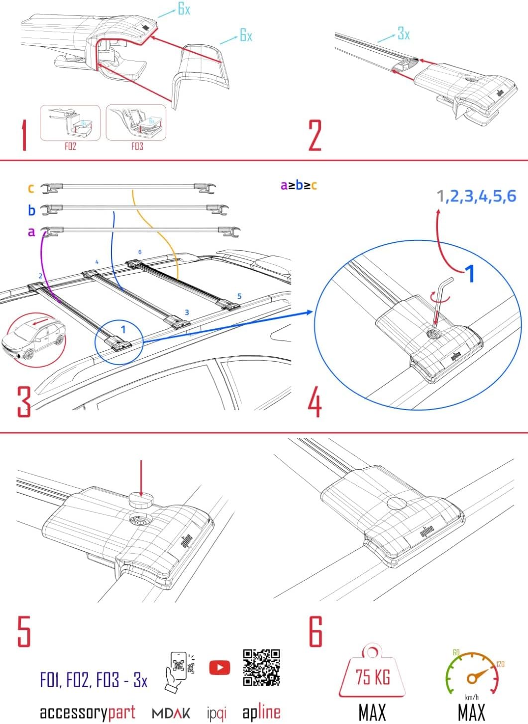 MDAK Kompatibel mit Citroen Berlingo 3 (K9) 2019-2022 Fly Model Relingträger Dachträger Auto Gepäckt