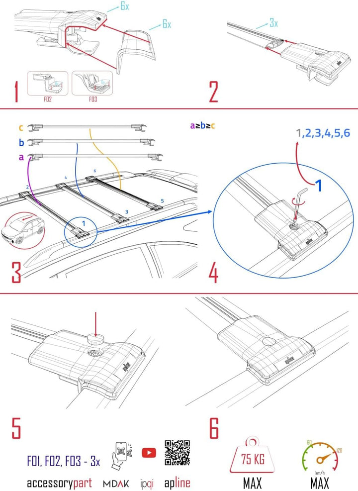 MDAK Kompatibel mit Citroen Berlingo 3 (K9) 2019-2022 Fly Model Relingträger Dachträger Auto Gepäckt