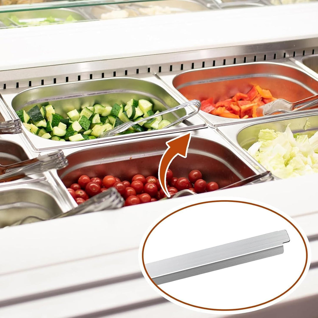 Bain-Marie-Trennwände,8 Stück Edelstahl-Trennstäbe Für Dampftischwannen | Zubehör Für Gewerbliche Kü